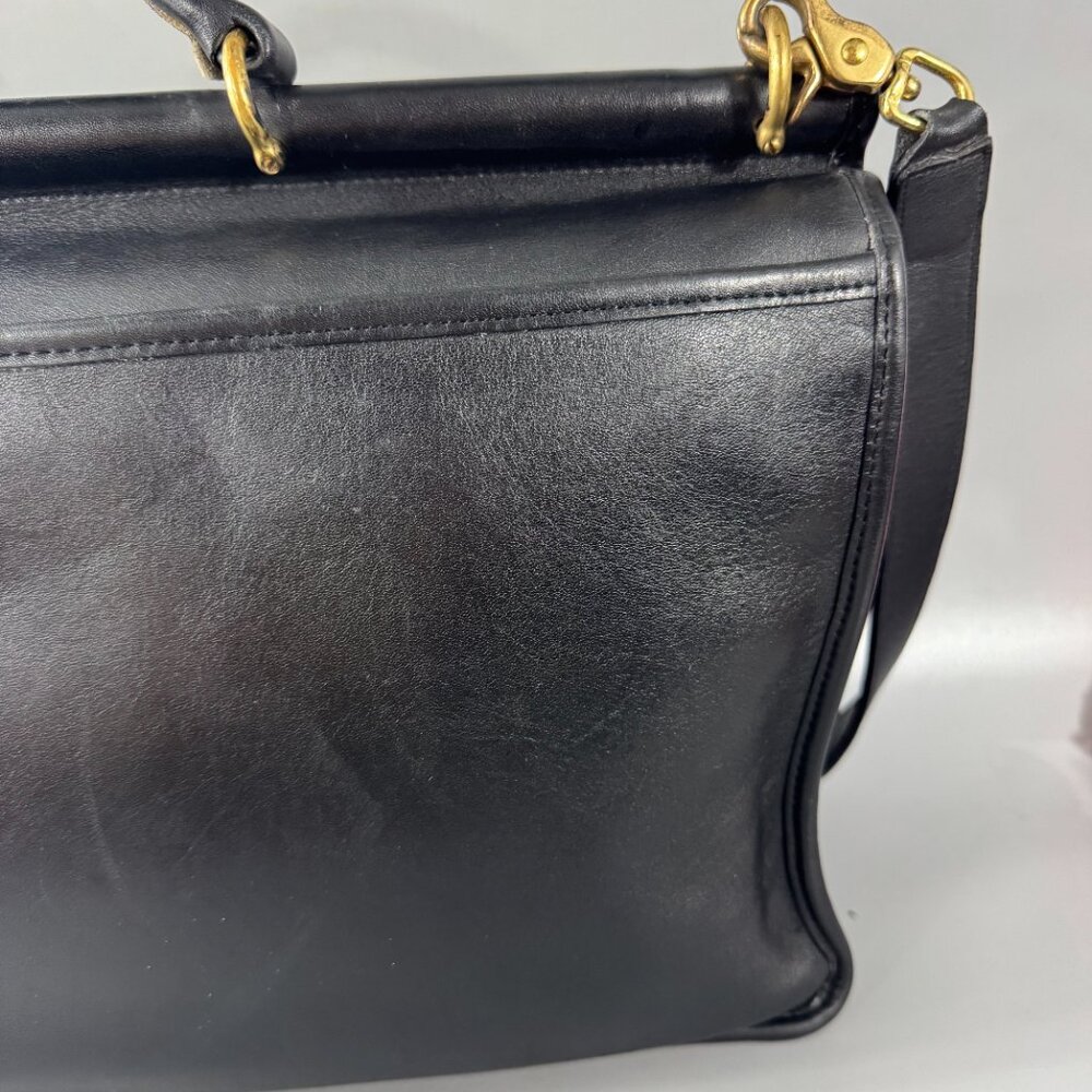 Vintage Coach # 5255 Black Leather Regency Brief - Picture 7 of 15